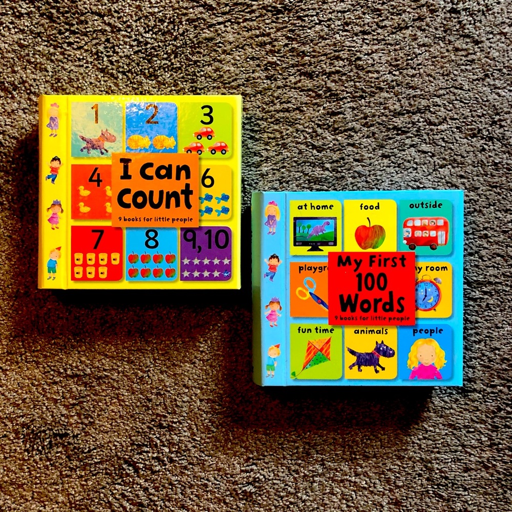 Usborne Books, My First 100 Words and I Can Count, brand new, never played with